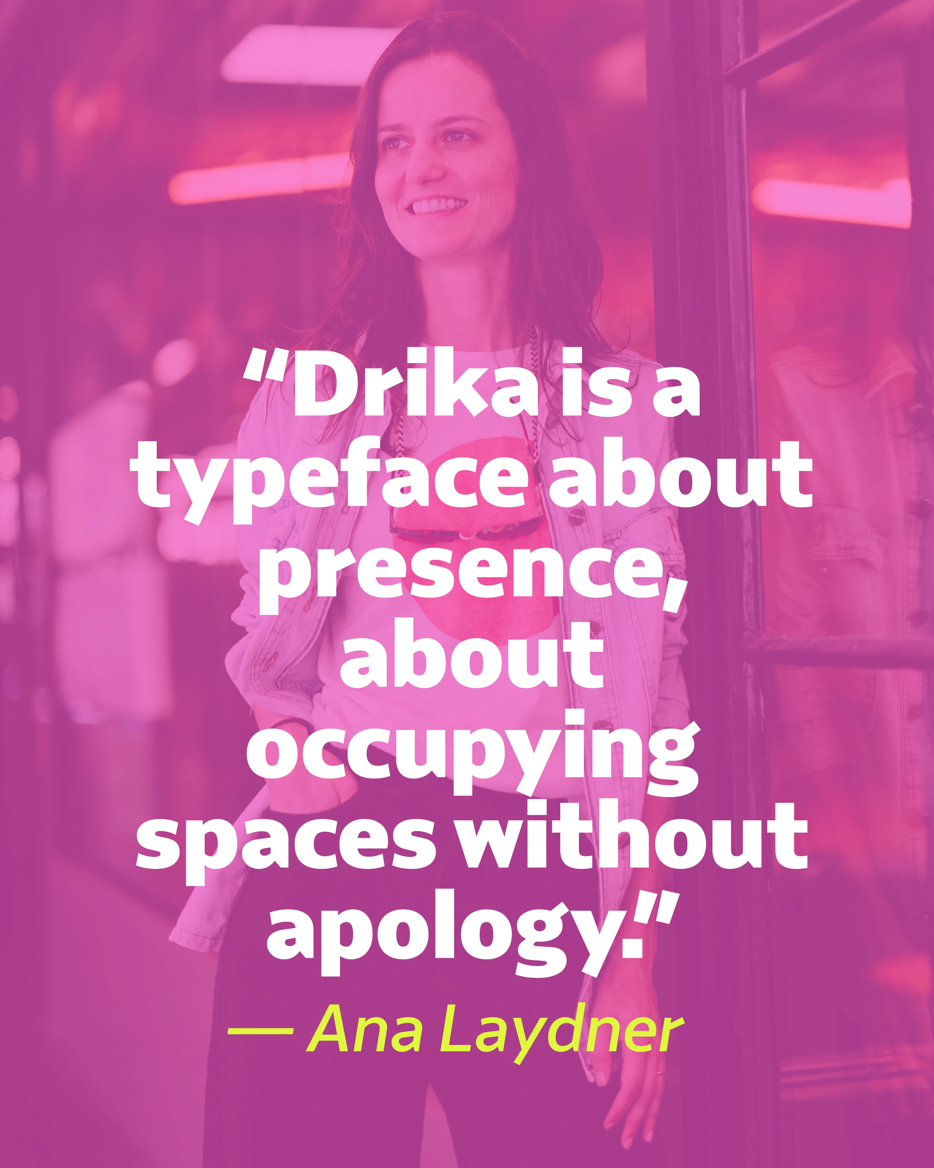 Image 3: Drika letterform detail showing overlapping glyphs in black and white — Drika typeface
