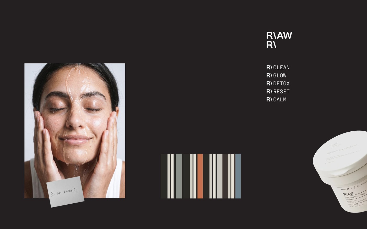 Image 5: skincare packaging design brand identity system portrait imagery application