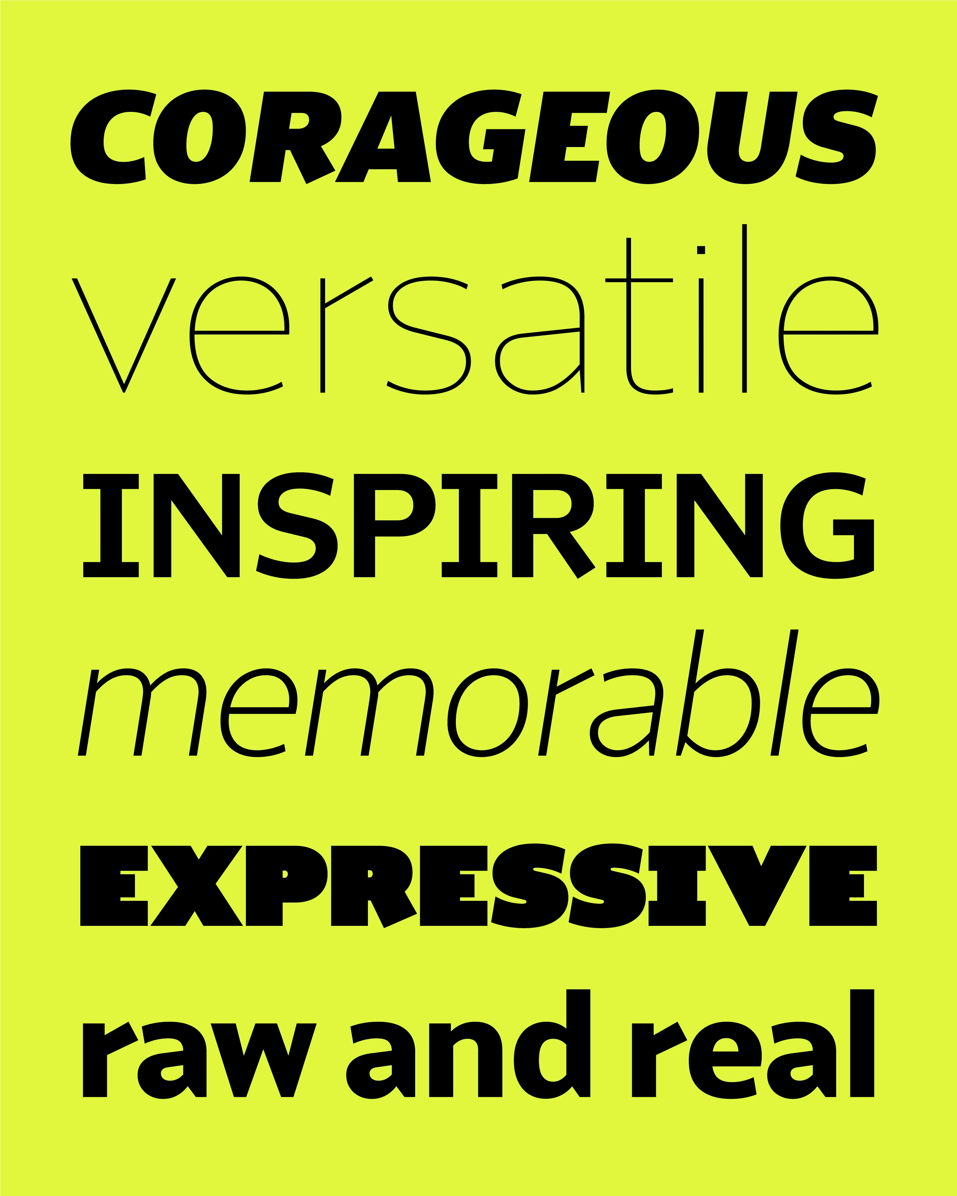 Image 6: Drika typeface identity application with overlapping letters in brand context — Drika typeface