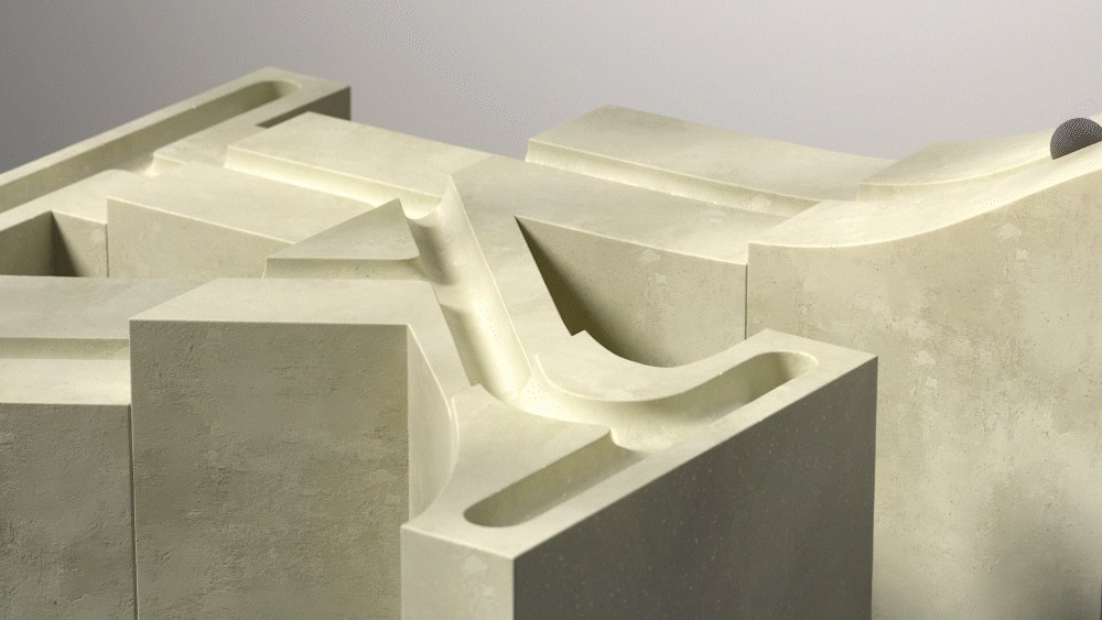 Image 5: 3D motion design Cinema 4D Redshift Andrew Moskvin abstract layout with tactile stone texture