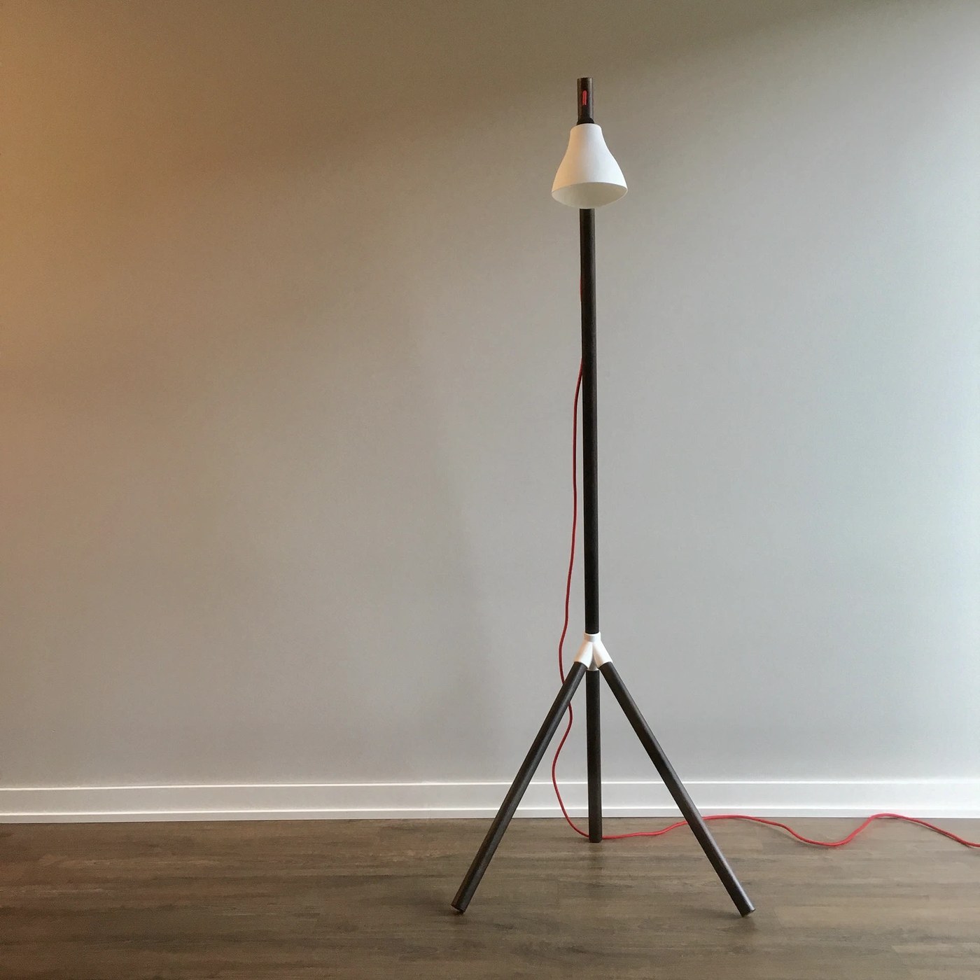 Image 4: 3D printed lamp lit in modern interior setting