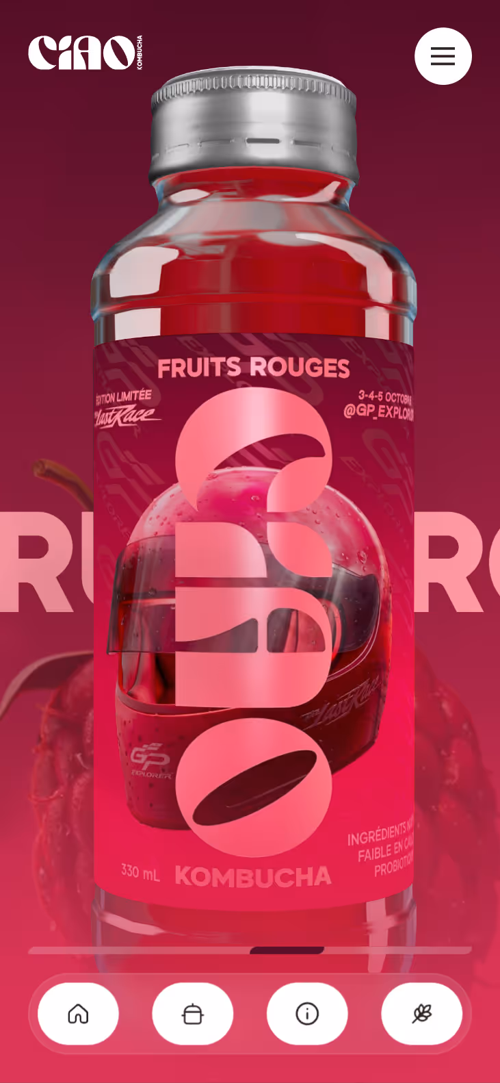 Trải nghiệm web tương tác sống động cùng CIAO Kombucha của Squeezie