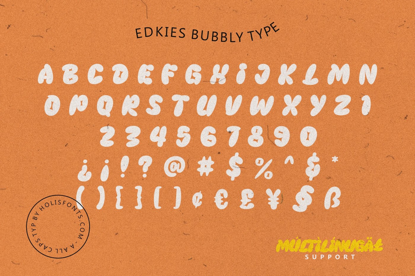 Image 8: Edkies bubble display font closing — multilingual support by Pixel Surplus