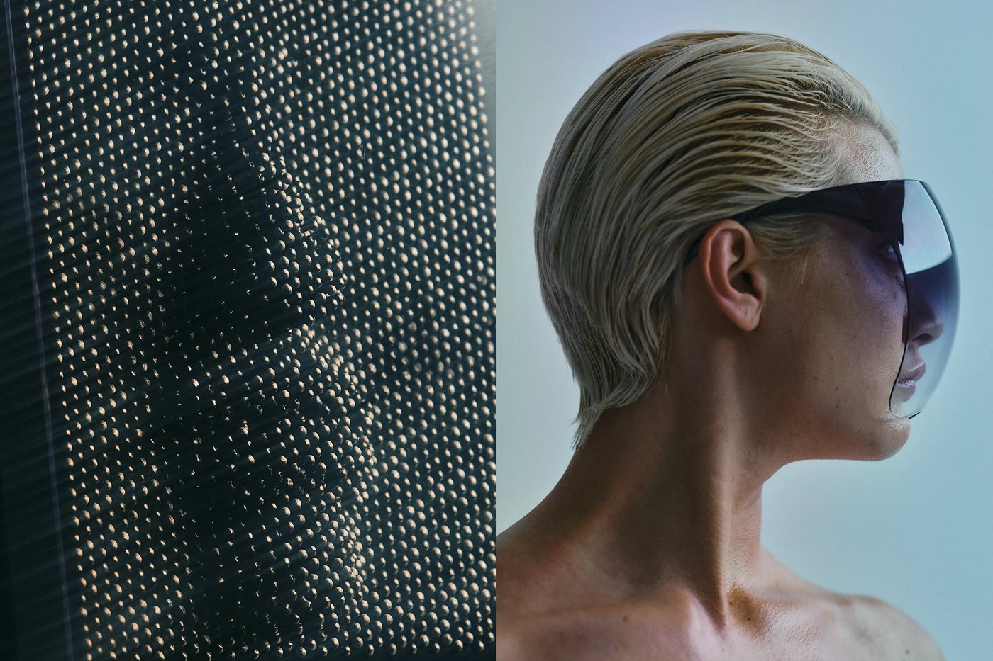 Image 4: Split screen portrait photography using the web design visual identity system branding.