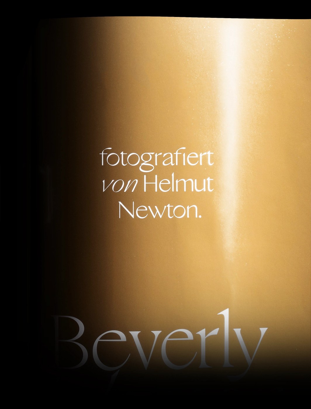 Image 5: sans serif typeface detail close up on gold paper