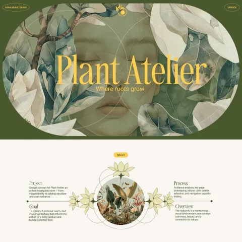 Image 10: E-Commerce UI UX Design Web Layout: Plant Atelier