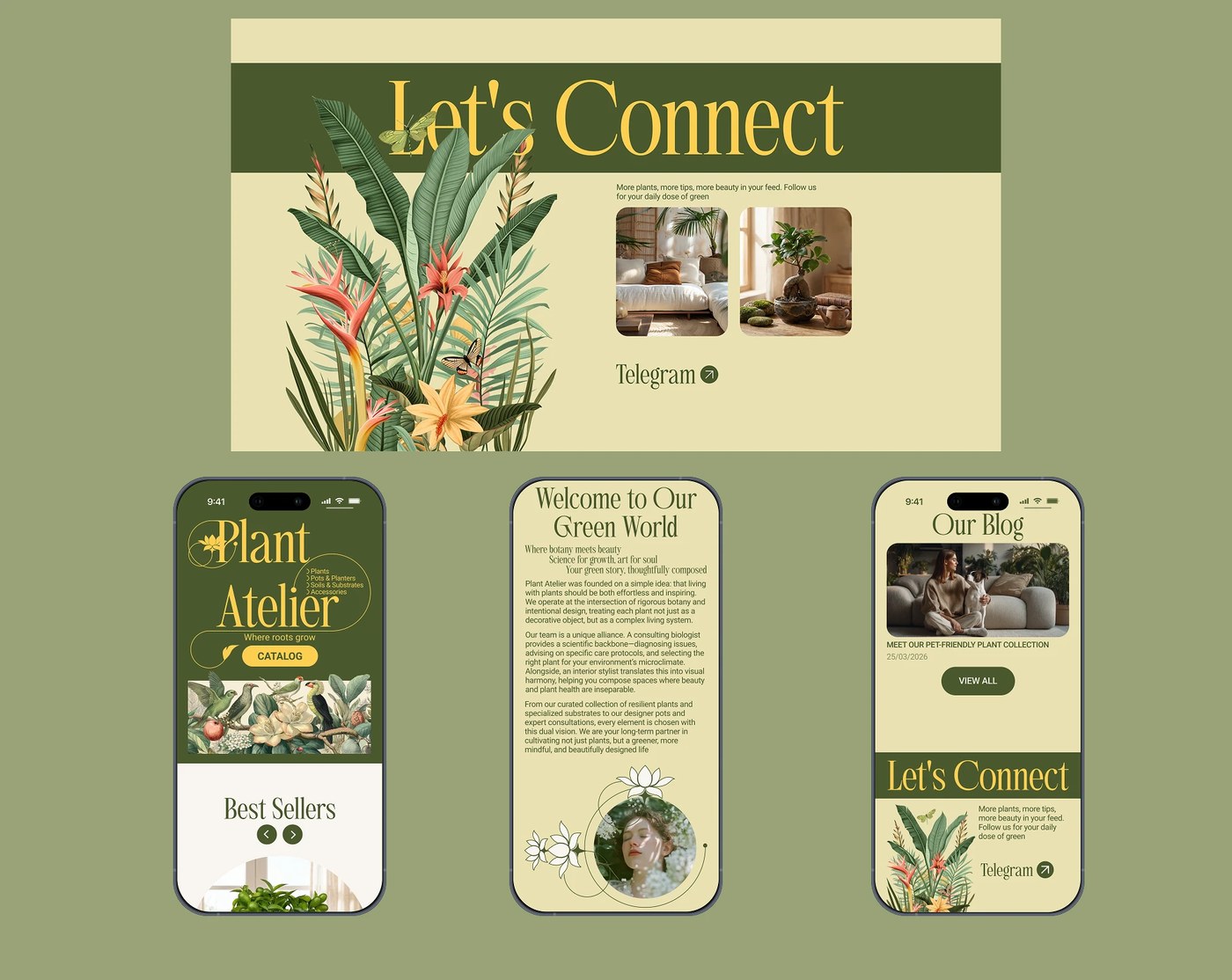 Image 6: Plant detail views within the e-commerce UI UX design web layout interface