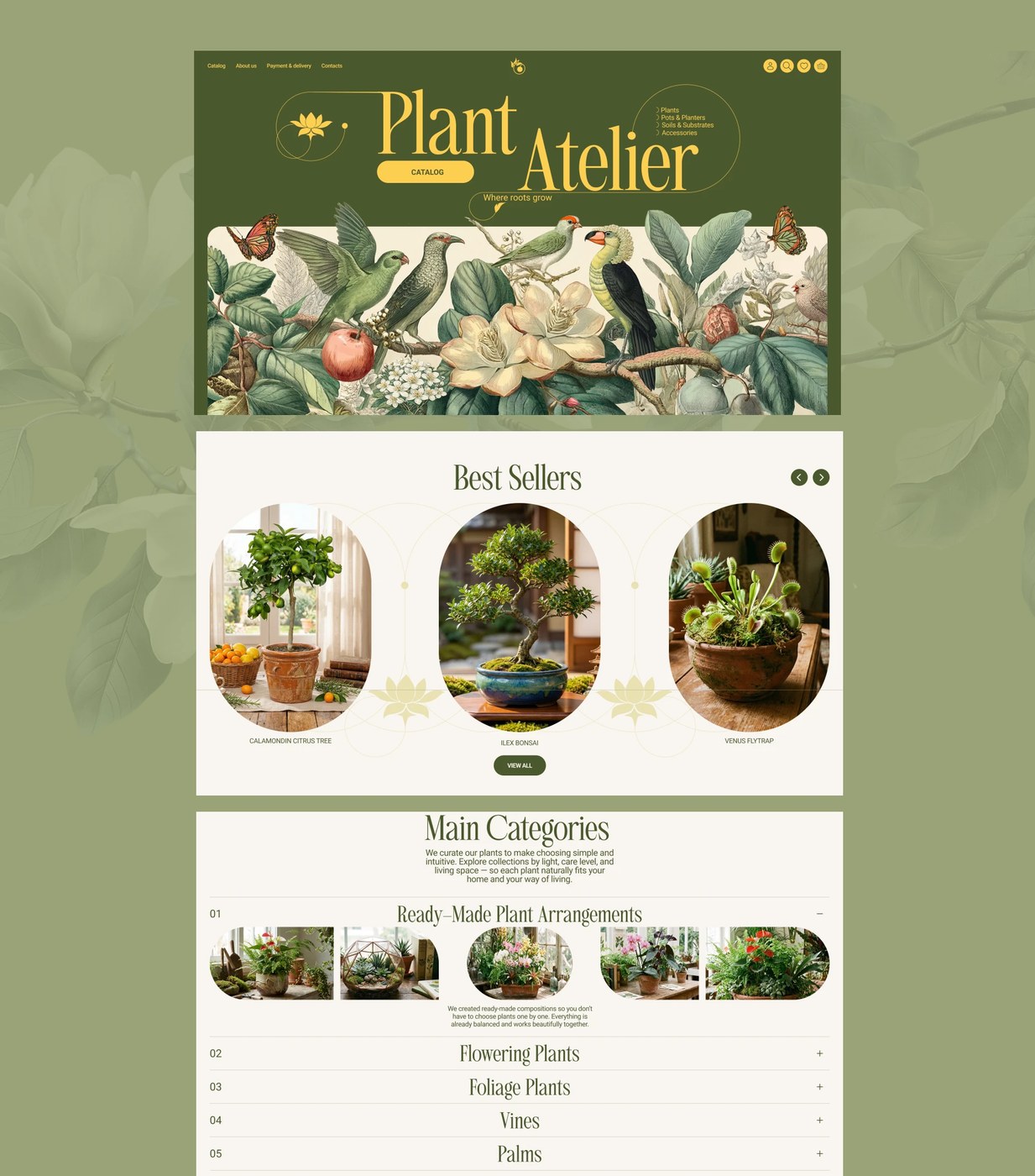 Image 4: Interactive catalog filter screens from the e-commerce UI UX design web layout