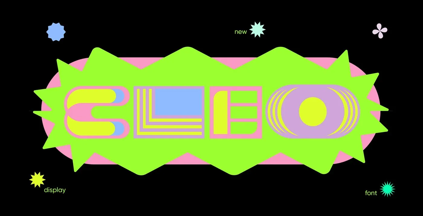 Cleo: Font retro kết hợp hình khối