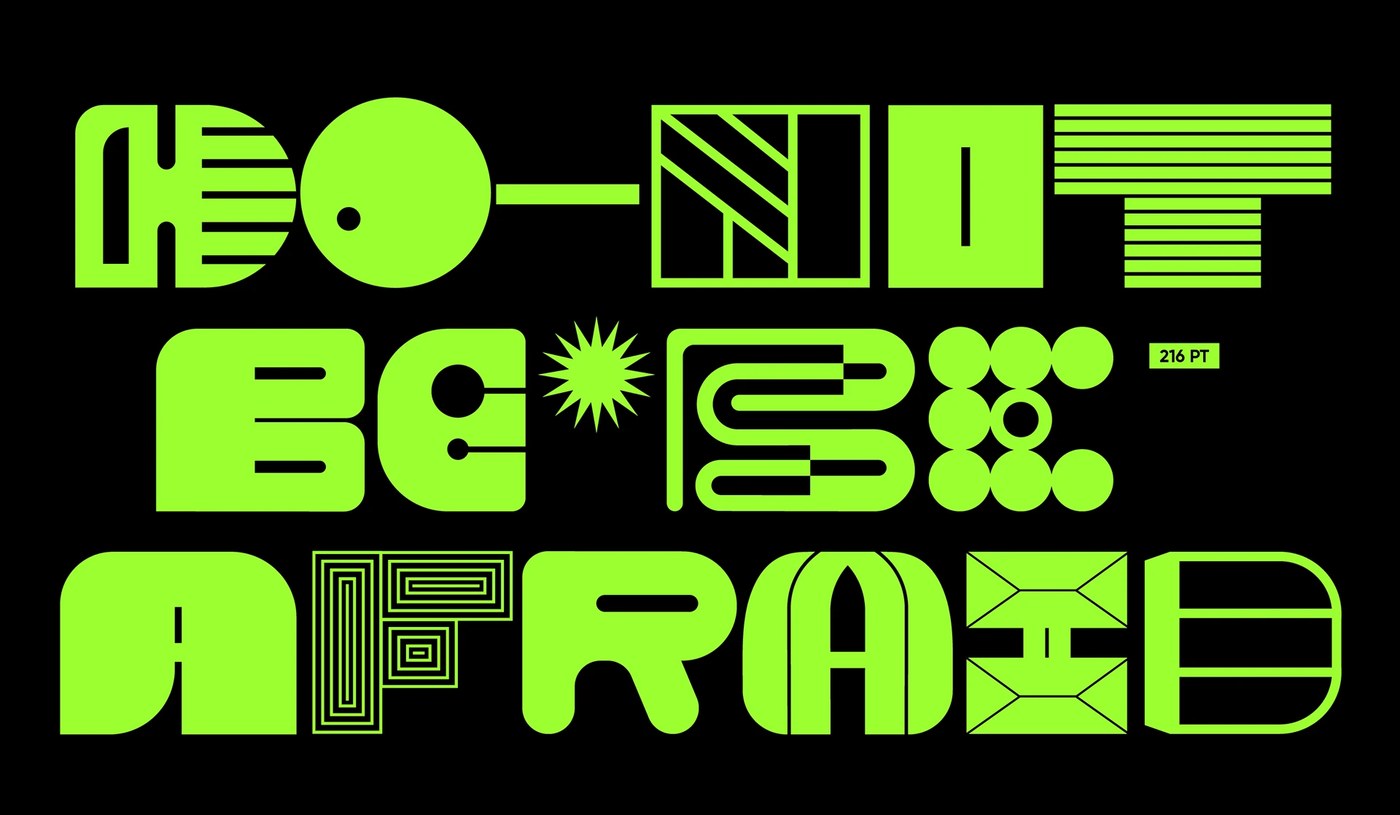 Cleo: Font retro kết hợp hình khối