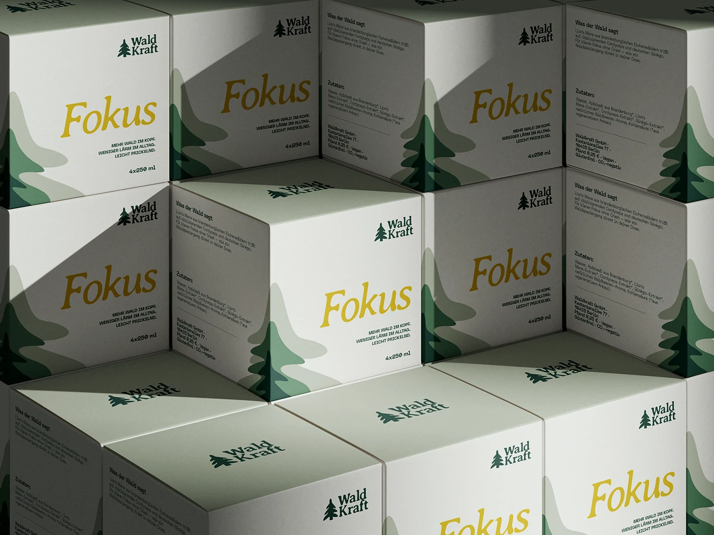 Image 2: Minimalist WALDKRAFT logotype on kraft paper label — packaging design inspiration 2026