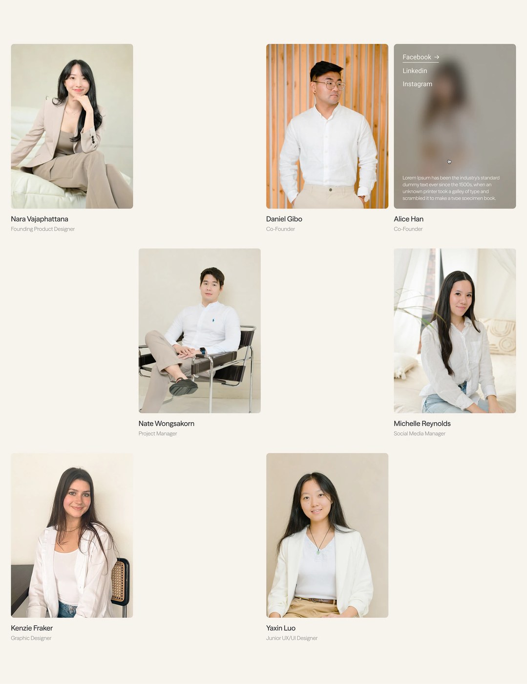 Image 8: web design portfolio agency awwwards grid of team profiles