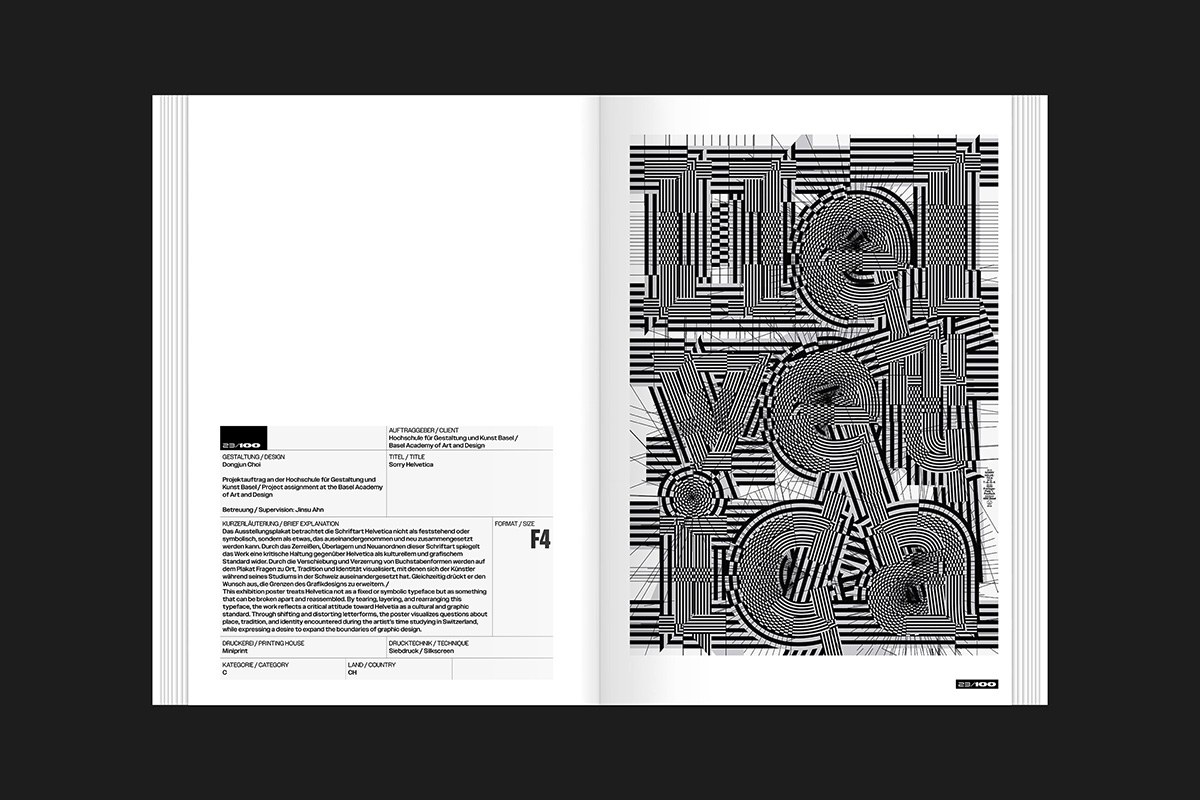 Image 7: 100 Beste Plakate 25 yearbook spread and print details