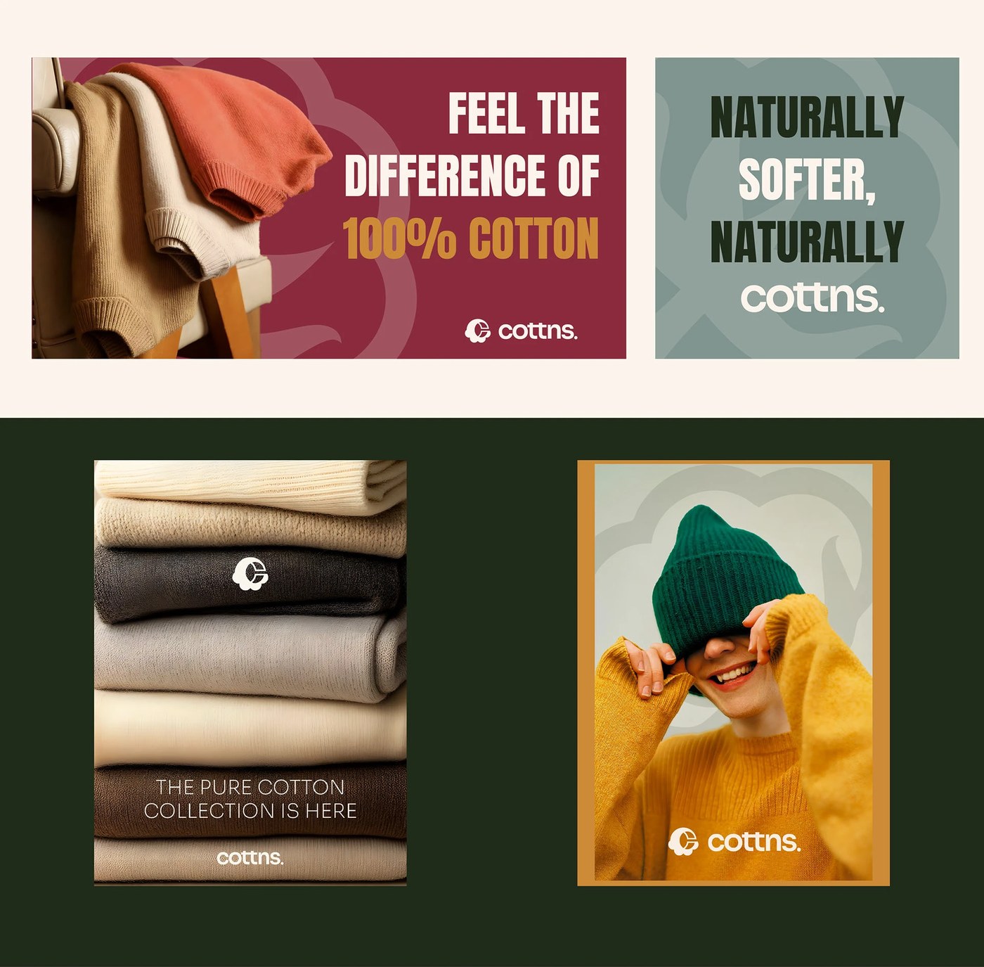 Image 7: Cottn Visual Identity context shot — brand identity design by Joshua Oladele