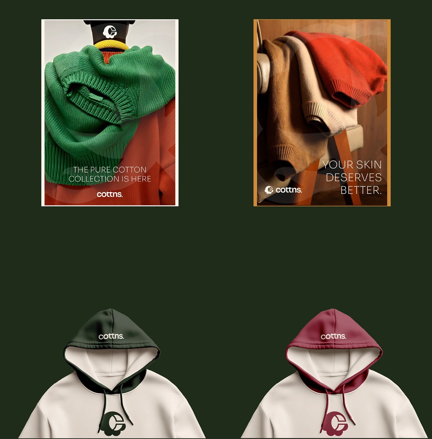 Image 8: Cottn Visual Identity closing detail — brand identity design by Joshua Oladele