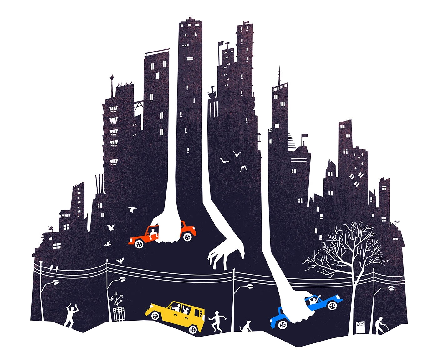 Image 2: Negative space illustration showing skyscraper concept