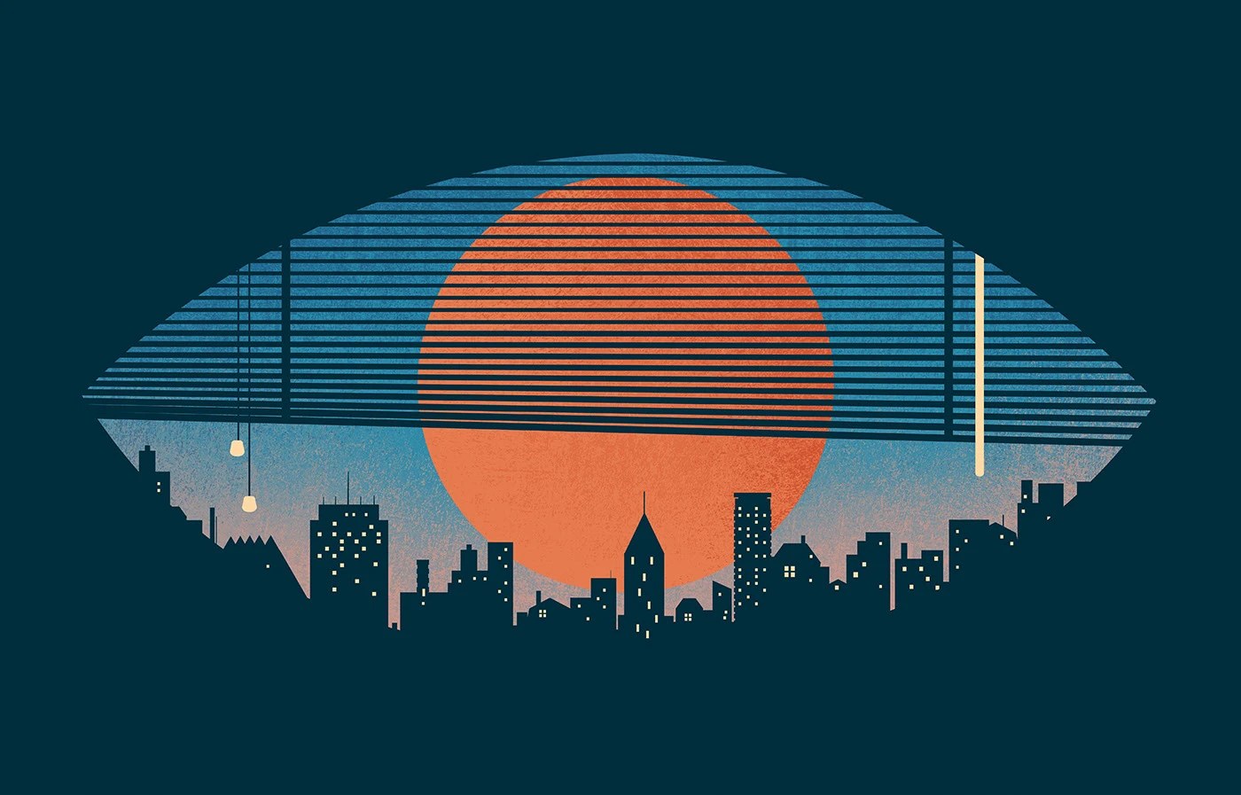 Image 4: Negative space illustration skyscraper vector poster