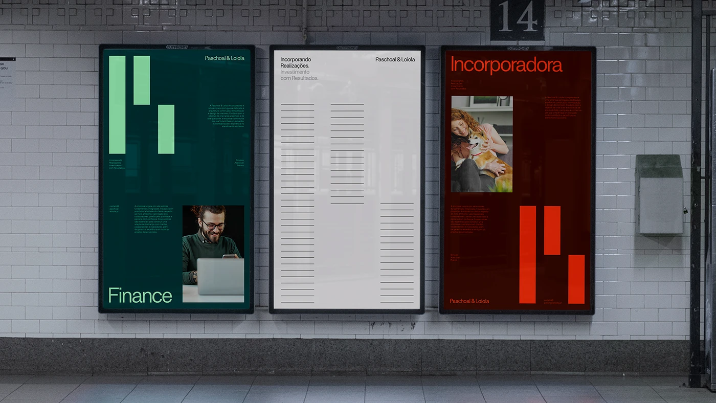 Image 1: Paschoal & Loiola branding identity typography details
