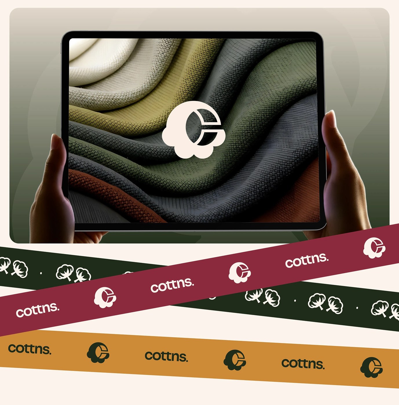 Image 1: Cottn Visual Identity hero shot — brand identity design by Joshua Oladele