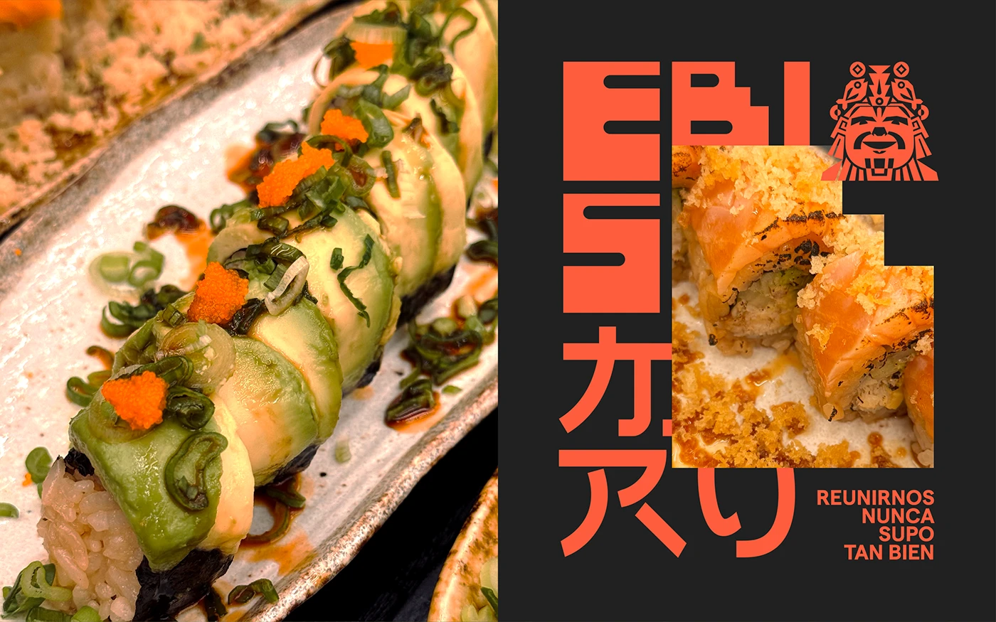 Image 8: Ebisumaru Sushi branding mobile app UI mockup