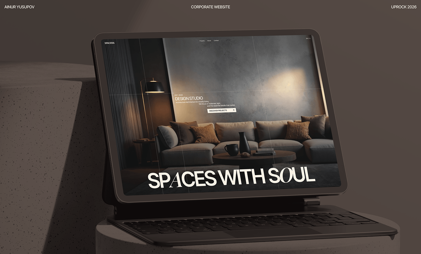 Image 10: Ainur Yusupov Designs Futuristic Corporate Website Branding