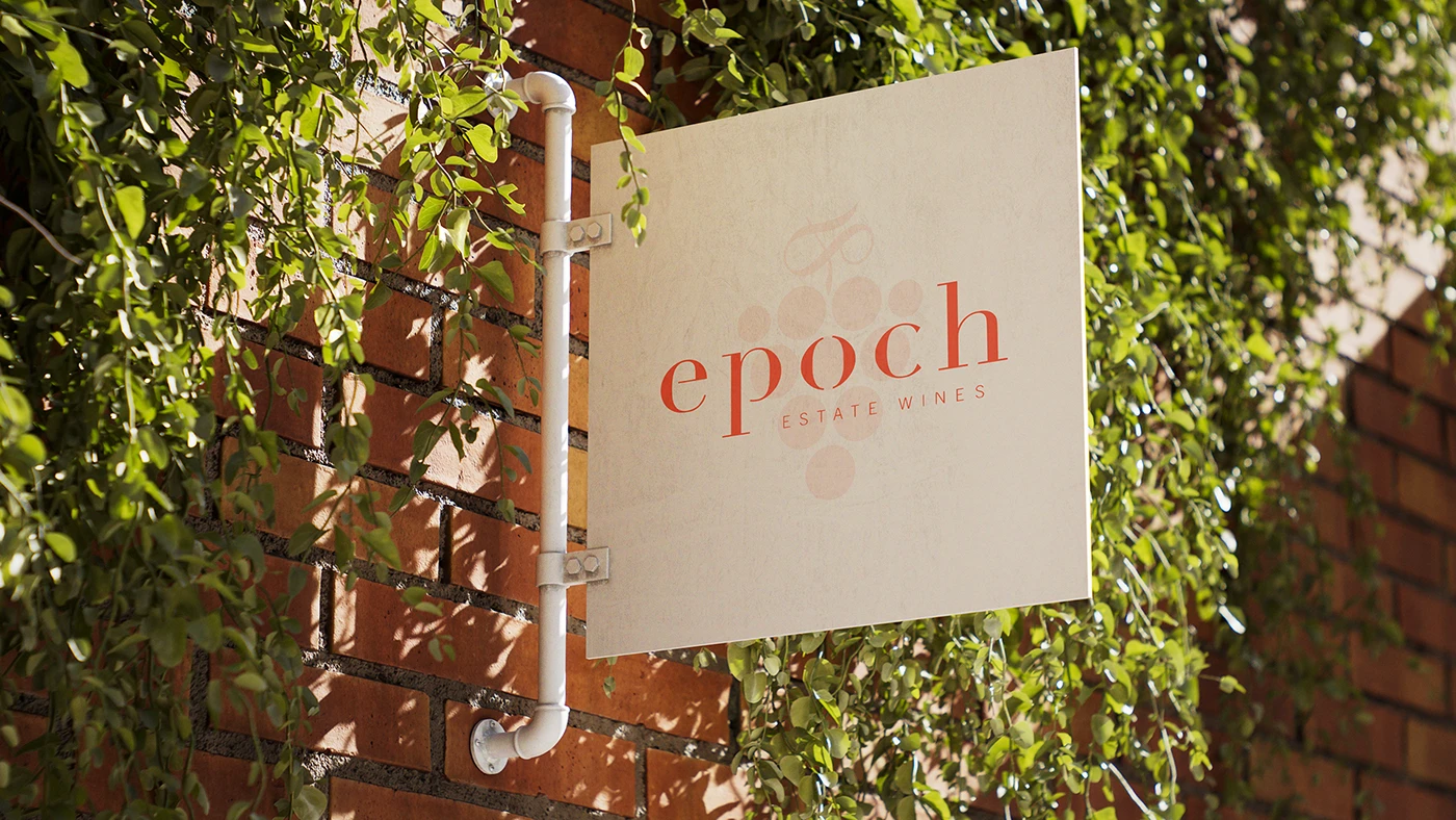 Image 3: EPOCH WINE branding identity typography details