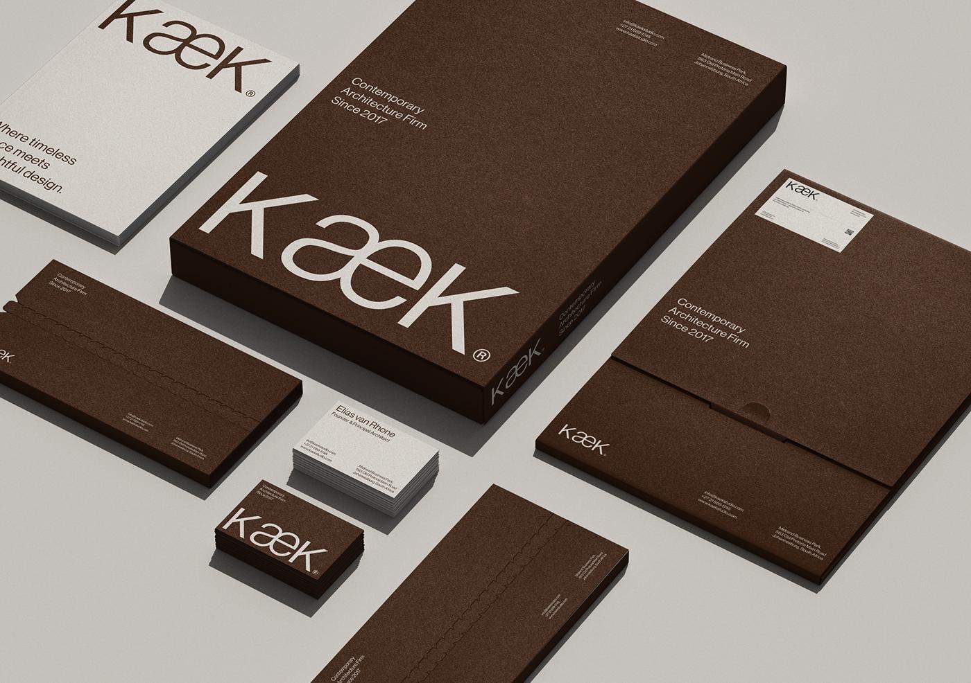 Image 1: KæK brutalist branding hero design layout