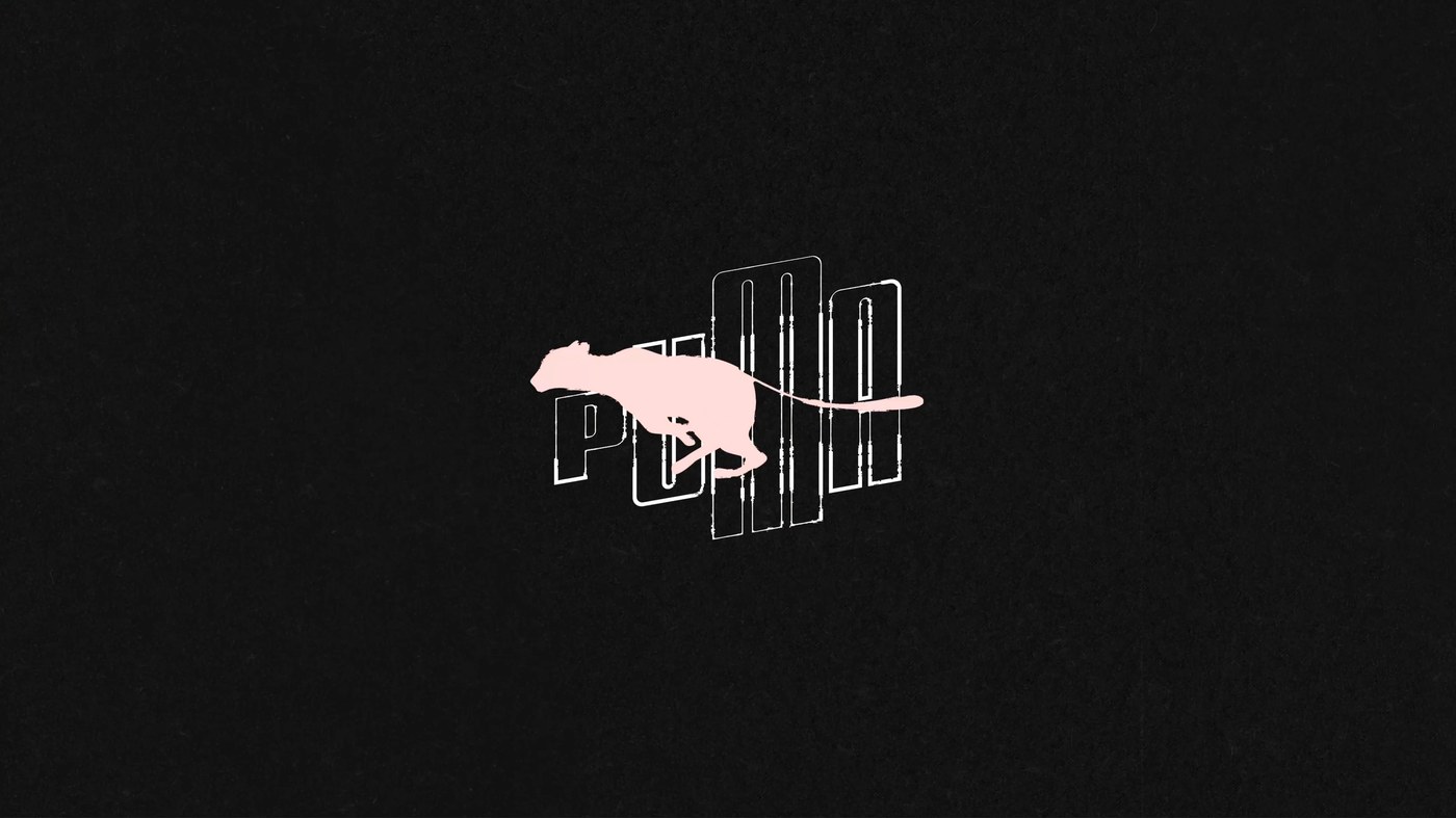 Image 6: kinetic typography frame showing scale contrast and visual tension