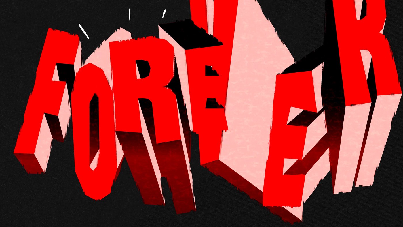 Image 7: kinetic typography graphic textures inside the letters