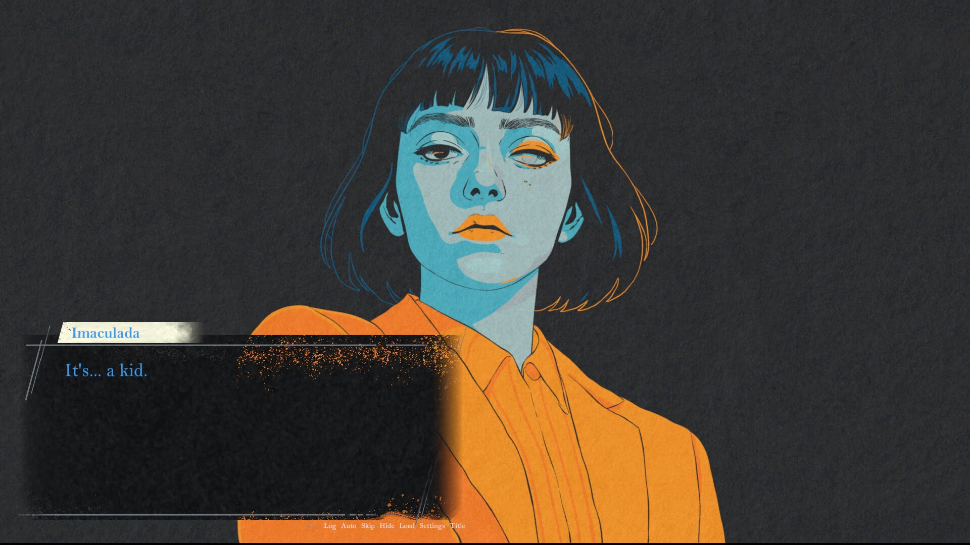 Image 11: Hand-drawn game art in orange and teal colours for the upcoming video game I Shall Name the Dead