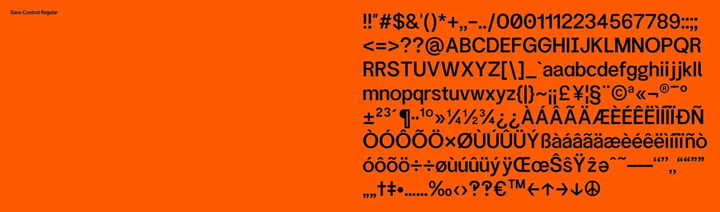 Sans Control - Free Font free fonts color system design