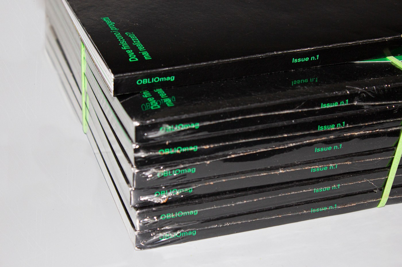 Oblio Magazine cover with bold typography for ai-design design branding visual identity