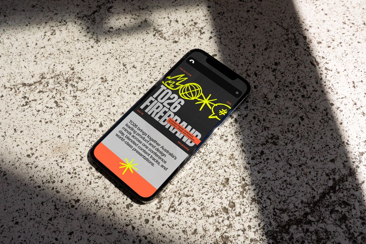 Outlook Firebrand branding merchandise layout design