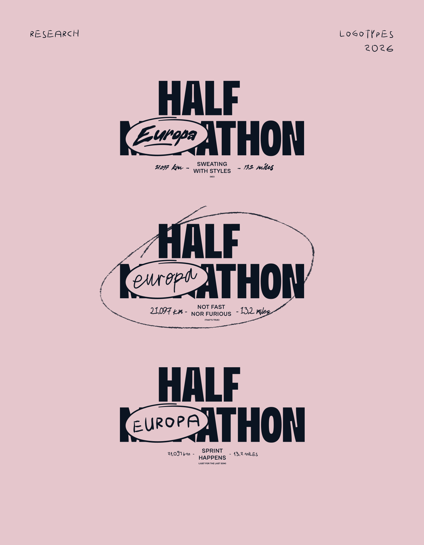 Image 2: HALF [EUROPA]THON — BRANDING branding identity design by William Boulay