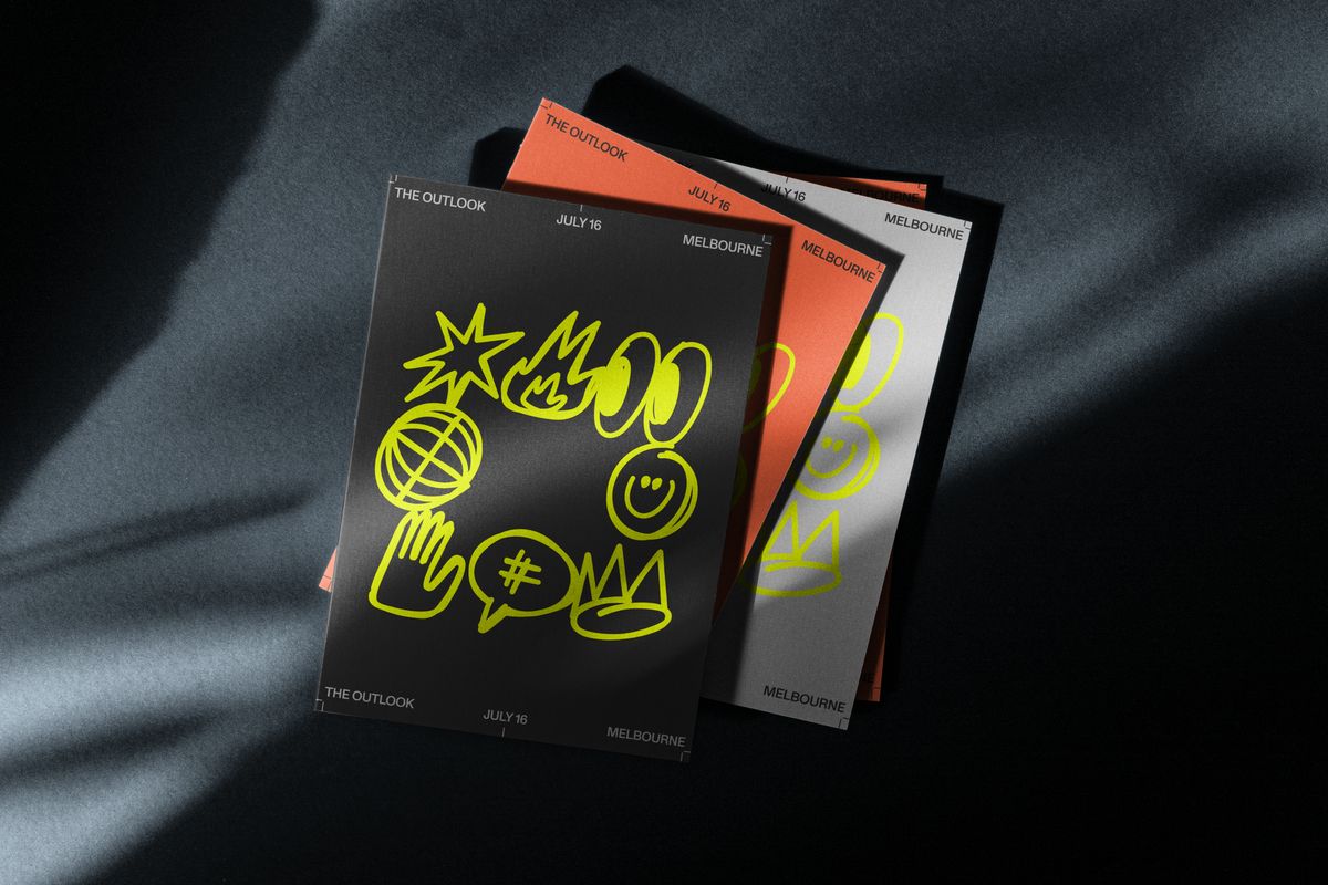 Outlook Firebrand branding stationary visual details
