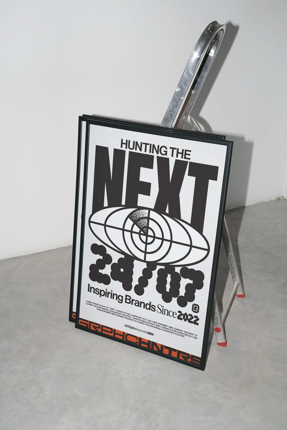 Image 6: Premium poster layout inside the office utilizing motion design branding