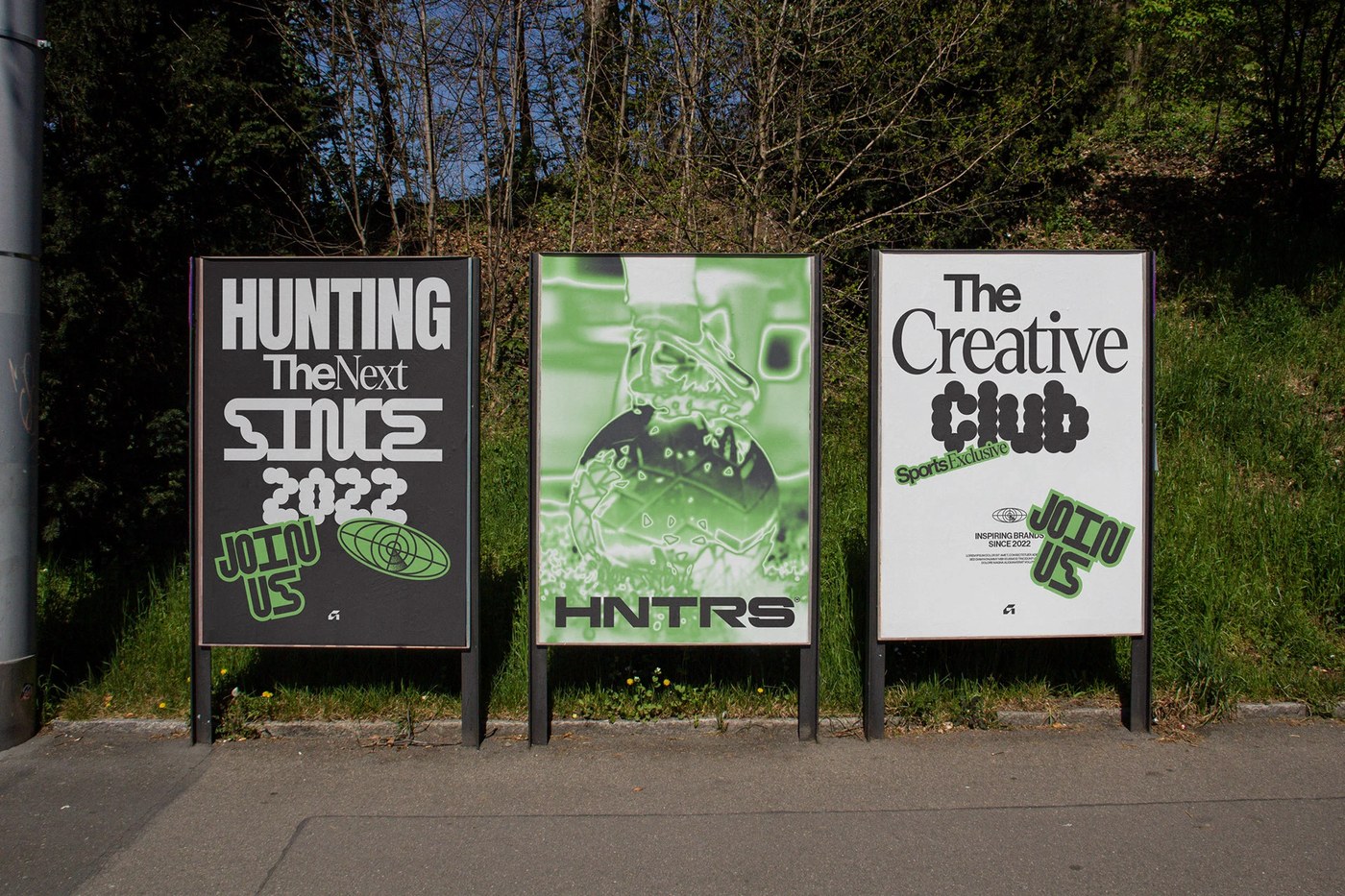 Image 5: Outdoor signs featuring the new logo and motion design branding elements
