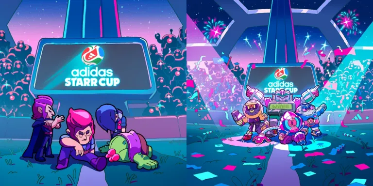 Trận cầu hỗn loạn đầy thú vị từ dự án hoạt hình Brawl Stars x adidas Trận cầu hỗn loạn đầy thú vị từ dự án hoạt hình Brawl Stars x adidas - Image 27: motion design animation art direction Creative Direction motion graphics 3d animation 2D Animation football FIFA World Cup Gaming