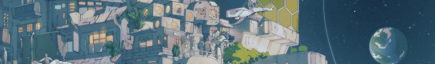 Scifi sci-fi science fiction moebius futuristic astronaut outerspace musiccover Cyberpunk solarpunk