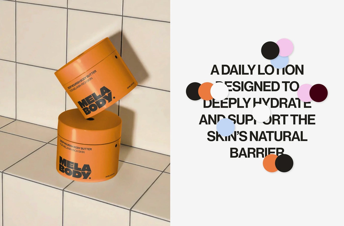 Image 3: bodycare packaging design wellness branding geometric labels and pastel containers