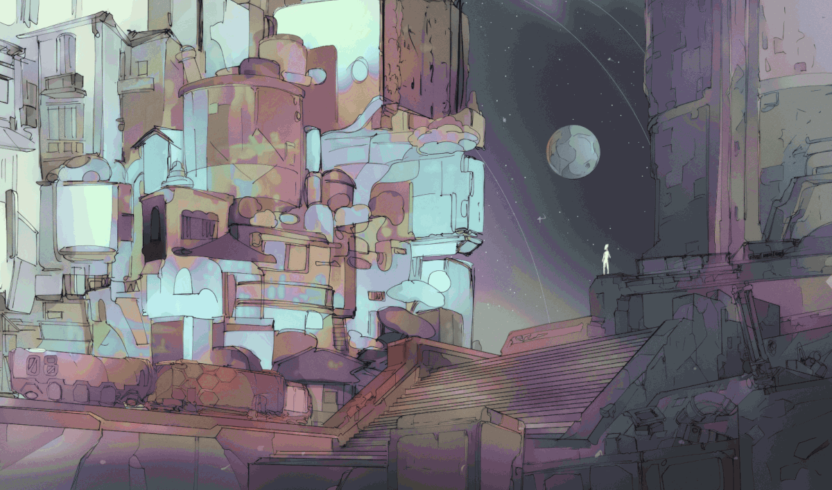 Scifi sci-fi science fiction moebius futuristic astronaut outerspace musiccover Cyberpunk solarpunk