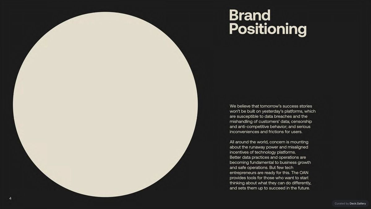 Image 3: OAN presentation branding identity typography details