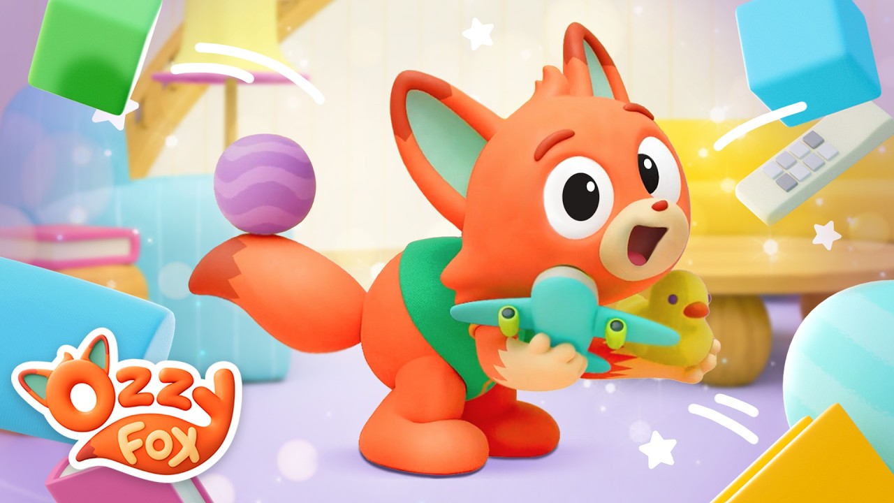Image 2: The Floor Is Lava! 🌋🦊 Squeaky Clean Up Game | BRAND NEW SERIES | Ozzy Fox | Kids Songs - YouTube