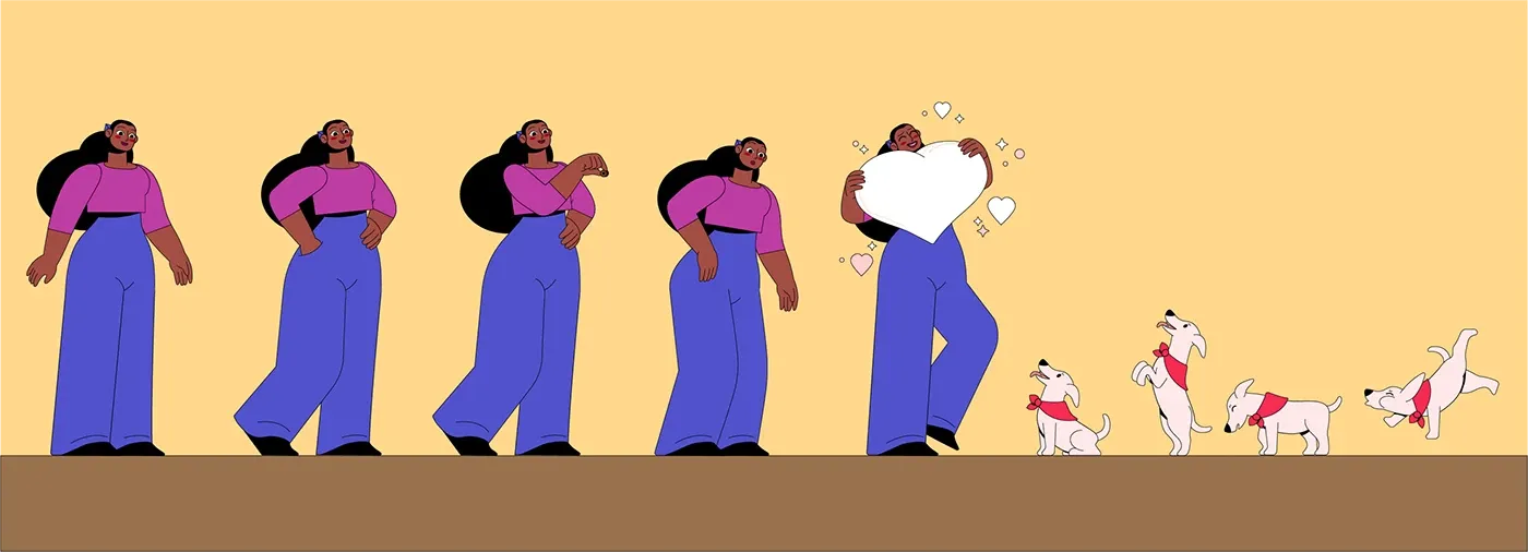 Khám phá hậu trường hoạt họa siêu dễ thương trong dự án "Girl and dog" - Image 18: 2D Animation character animation 2D animation motion design after effects motion graphics