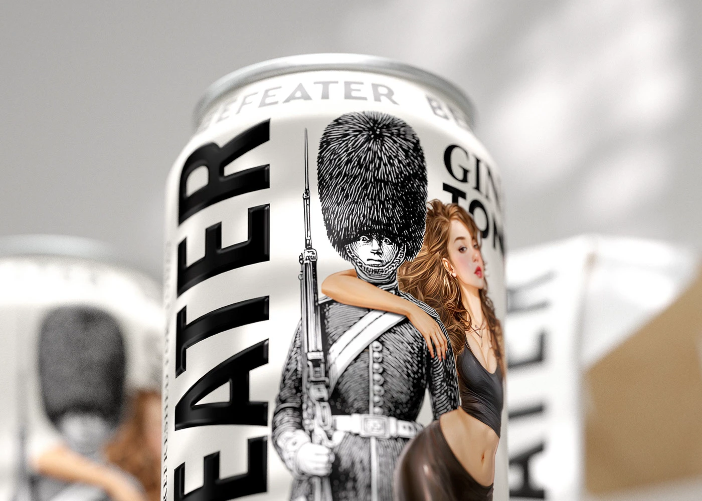 Image 7: Beefeater branding merchandise layout design