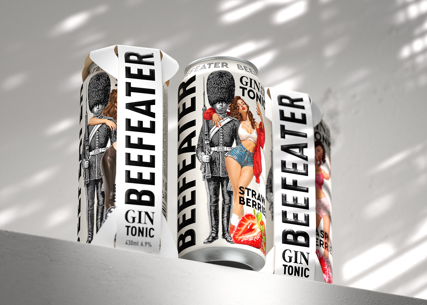 Image 1: Beefeater branding hero bottle design mockup