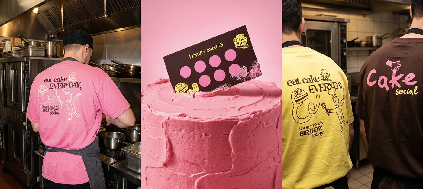 Image 5: Cake Social bakery branding packaging graphics layout