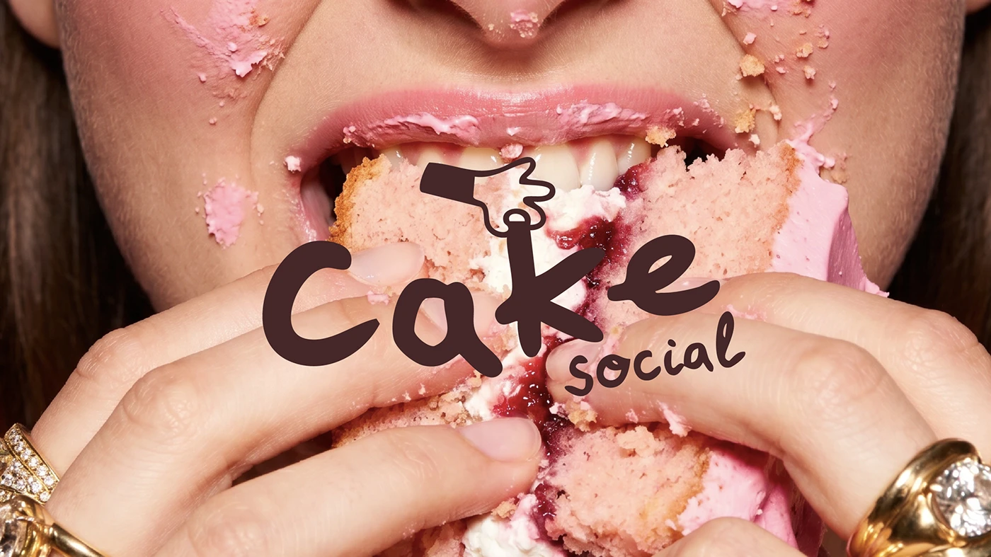 Image 4: Cake Social bakery branding color system design
