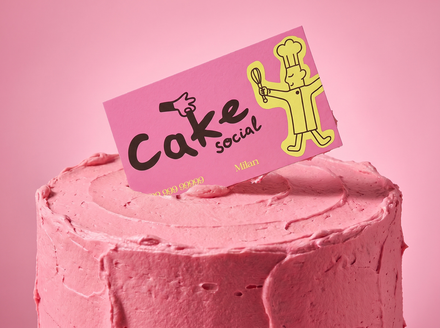 Image 1: Cake Social bakery branding hero box packaging mockup