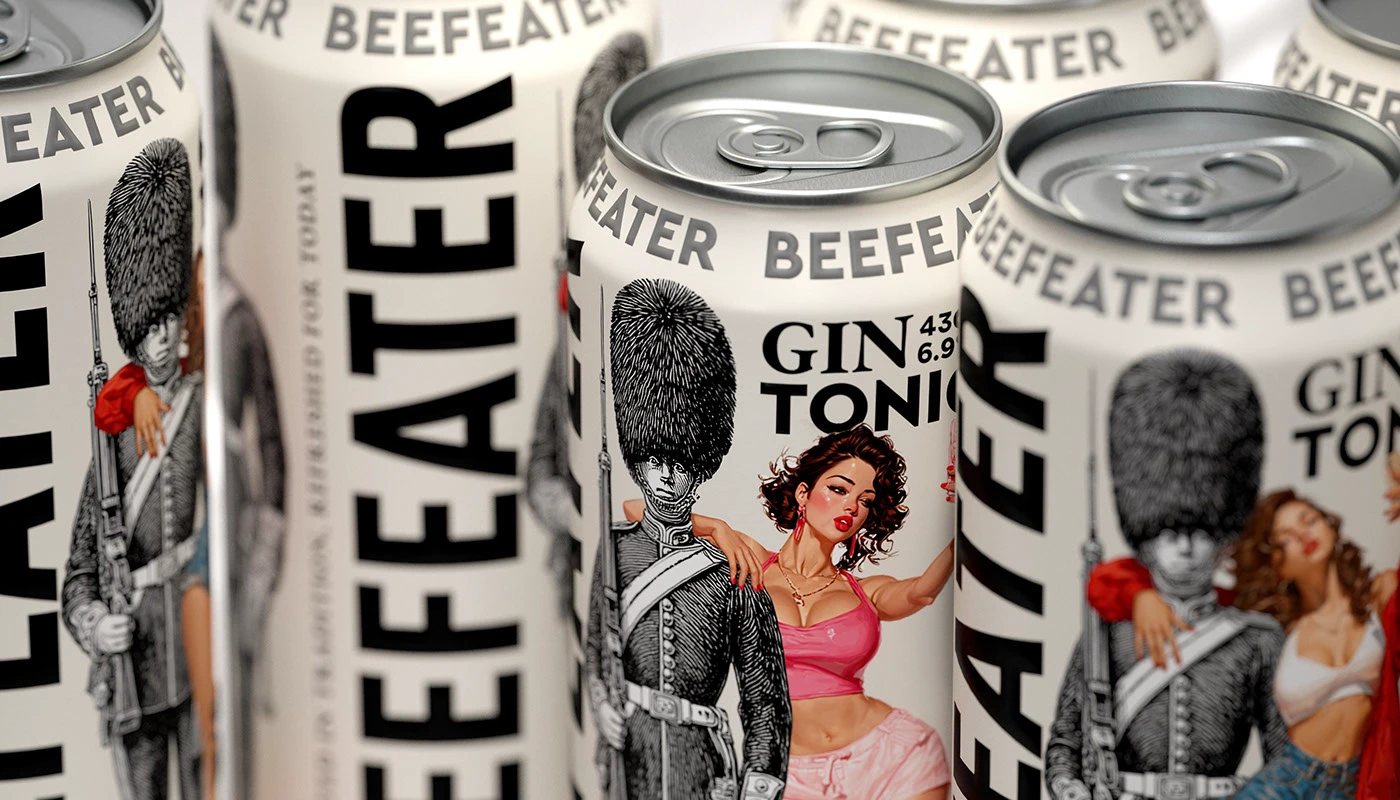 Image 8: Beefeater branding mobile app UI mockup
